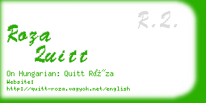 roza quitt business card